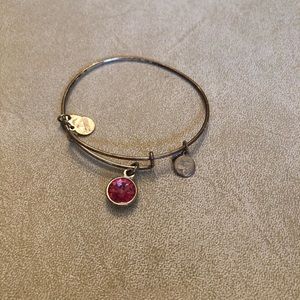 Pink October Birthstone Alex and Ani in silver